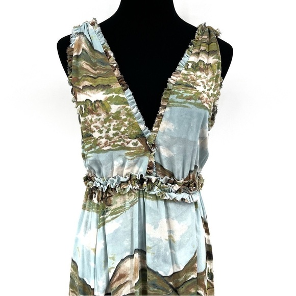 Reformation Maxi Rare Camellia Dress NWT size small cameillia landscape horse S - Picture 9 of 10